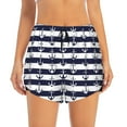 thumbnail image 3 of Uemuo Anchors Pattern Women's Athletic Shorts High Waisted Running Shorts with Liner Pockets Gym Elastic Workout Shorts-XX-Large, 3 of 9