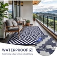 thumbnail image 3 of Outdoor Rug x Reversible Mats Outdoor Area Rug Plastic Straw Rug Geometric Rv Mat for Patio Camping Rv Picnic Backyard Deck Balcony Porch Beach Trailer ( ), 3 of 7