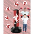 thumbnail image 6 of Punching Bag for Kids , 66 Inch Inflatable Freestanding Punching Bag for Teen, Boxing Bag with Boxing Gloves for Practicing MMA Karate Taekwondo and Relieve Pent Up Energy(Red), 6 of 7