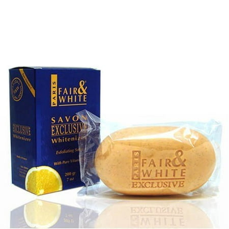 Fair & White Exclusive Whitening Exfoliating Soap, Vitamin C, Skin Renewal, (2-Pack), By Fair &