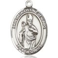 thumbnail image 3 of Extel Large Oval Pewter St. Augustine of Hippo Medal, Made in USA, 3 of 10