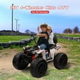 thumbnail image 3 of Garvee 24V Kids ATV, Ride on Car for Kids, 4WD Off-Road 4 Wheeler Quad Electric Toys Vehicle, 4x80W Powerful Engine, with 7AHx2 Large Battery, EVA Tires, Full Metal Suspension, LED Light（White）, 3 of 7