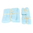thumbnail image 1 of Juego de Toallas Nikou Terciopelo Coral Toalla de Mano y Toalla de Baño Color Azul, 1 of 15