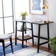 thumbnail image 2 of SAFAVIEH Sofara Solid Writing Desk w/ 2 Shelves, Matte Black, 2 of 11