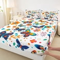 thumbnail image 3 of Homewish Kids Teens Flying Butterflies Twin Sheet Sets 3pcs,Groovy Flowers Twin Fitted Sheet Microfiber,Dreamy Princess Breathable Flat Sheet,Ultra Soft Home Decor, 3 of 7