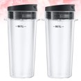 thumbnail image 1 of MERRYHAPY 4 Pcs Gobelet Mixeur Organisateur Transparent Récipient à Boisson Portable pour Préparation de Repas, 1 of 8