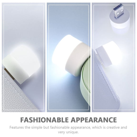 DEEPCRAFF Ambient USB Light 18Pcs, White PVC, Energy Saving, High Performance, Night Use