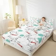 thumbnail image 4 of jejeloiu Modern Airplane Bed Sheets,Aviation Aircraft King Sheets,Cartoon Clouds Sheet Set For Boys Teens,Ultra Soft Home Decor,4-Piece, 4 of 7