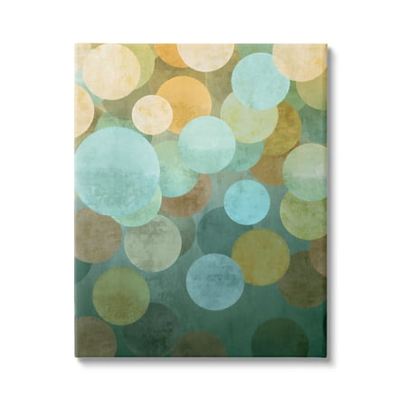 Stupell Industries Geometric Gradient Circles Abstract Painting Gallery Wrapped Canvas Print Wall Art 24 x 30