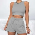 thumbnail image 2 of RMGVDSD Workout Outfits For Women 2 Piece Casual Matching Sets Crop Tank High Waist Yoga Shorts Exercise Set Comfy Relaxed Fit Tracksuits, 2 of 9
