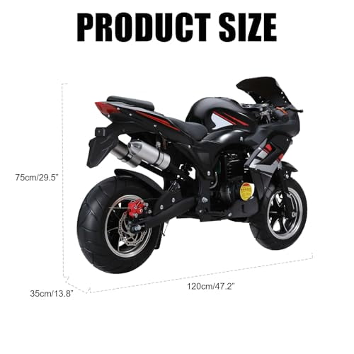 Floseru 50CC Mini Motorcycle for Kids, 4-Stroke Mini Dirt Bike, Gas Power Pocket Rocket Bike, Miniature Kid Dirt Bike, Up t25MPH, Max Load 330Lbs Plus Quality Improvement