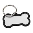 thumbnail image 1 of Klonfd Stainless Steel Engraved Glitter Bone Shape ID Double Custom Text Lightweight Cat Name, 1 of 4