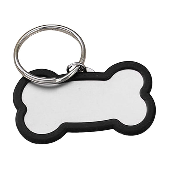 SIfdSeng Stainless Steel Engraved Glitter Bone Shape ID Double Custom Text Lightweight Cat Name