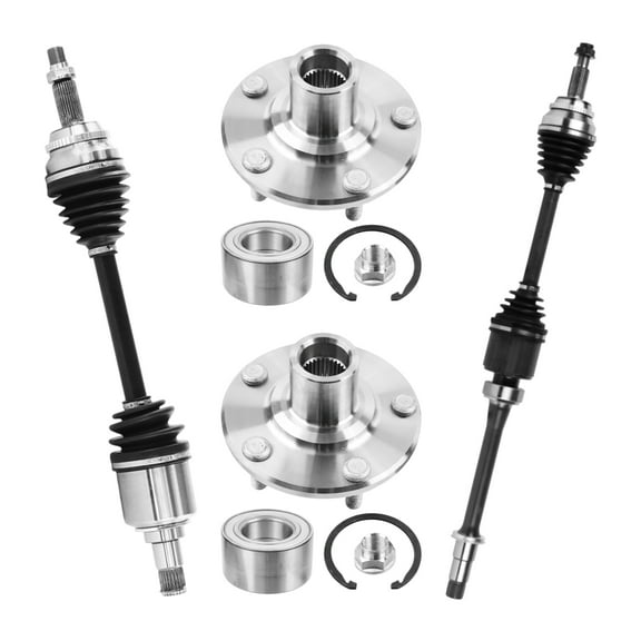 AutoShack Front Wheel Bearing Hubs CV Axles Kit Pair Replacement for 2013 Lexus ES350 FWD 2008-2012 Toyota Avalon FWD 5-Lug 5 HUB010400980