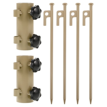 HOMEMAXS 6 Pcs Deer Blind Accessories Heavy Duty Ground Anchors Khaki