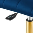 thumbnail image 6 of Modway Ripple Armless Performance Velvet Office Chair in Gold Navy, 6 of 9