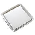 thumbnail image 1 of Plateau de Service Carré en Acier Inoxydable Plateau Barbecue Couleur Argent pour Maison L, 1 of 9