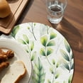 thumbnail image 3 of Green Leaves Round 13 Inch Placemats Set of 4, Summer Botanical Farmhouse Leaf Watercolor HeatResistant Non Slip Place Mats for Dining Table, Wipeable Braided Kitchen Table Mats for Housewarming, 3 of 9