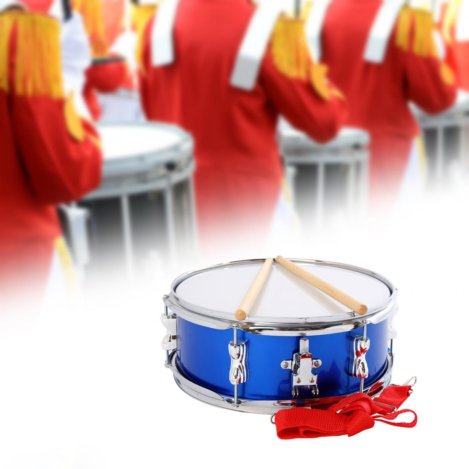 STARTIST 13" Snare Drum Music Drums Portable with Shoulder Strap Percussion Instrument Double Tone Drum for Kids Boys Girls Beginners Blue