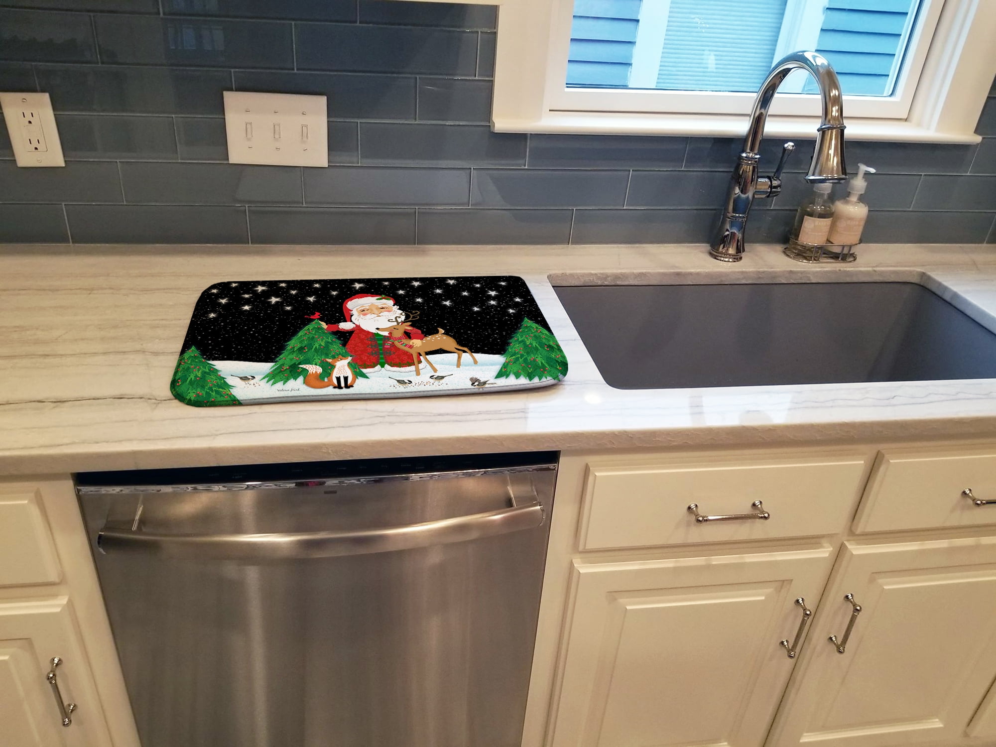 Dish Drying Mats Quilted Christmas Sentiments & -  in 2023