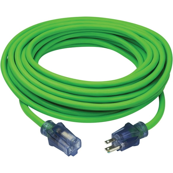 PRIME NS512830 Neon Flex 12/3 SJTW High-Visibility Extreme Cold Weather Outdoor Extension Cord, 50 Feet