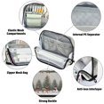 thumbnail image 4 of Standing Pencil Case with Base Large Capacity Stationery Pouch Pen Bag with Zipper for Women Men Christmas Deer and Snowmen, 4 of 7