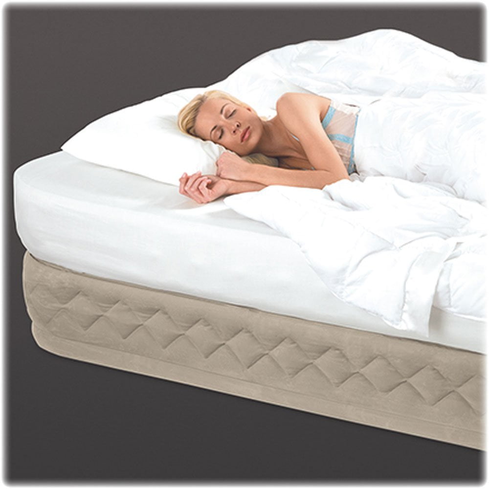 Intex Queen 20 Inch Durabeam Supreme Air Flow Airbed Mattress W Built In Pump Walmart Com Walmart Com