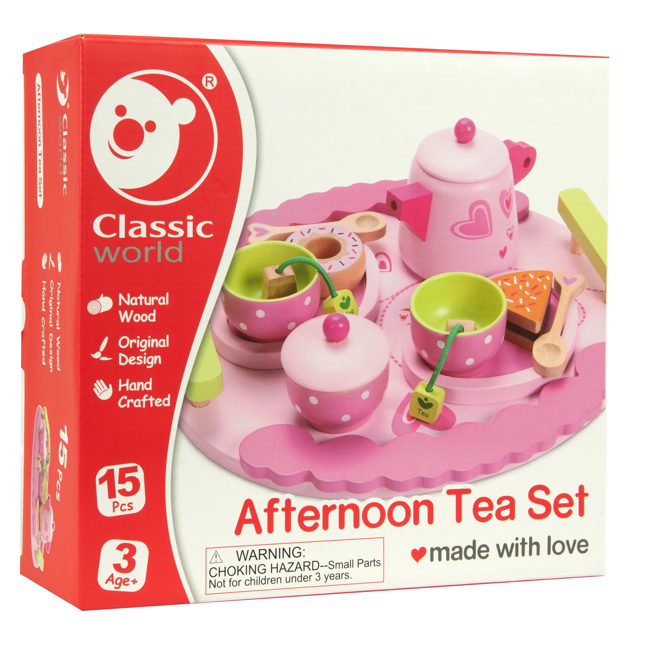 wooden afternoon tea set aldi