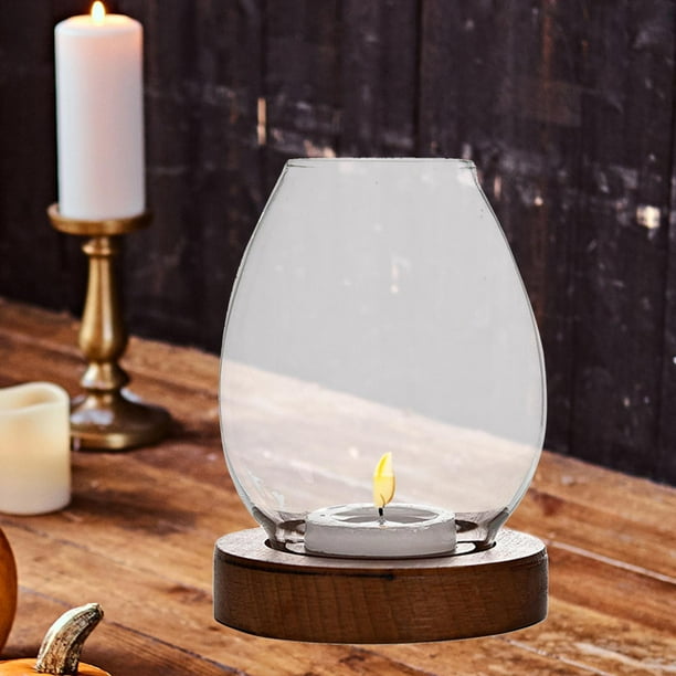 Glass Tealight Candle Holder for Home Living Room Bedroom Restaurant  Decorative Tea Light Candle Holder 1 Pcs (4 X 4 Inch)