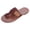 Wine, variant on Women Flat Sandals Summer Wide Width Beach Casual Slides Flip Flops Hollow Mesh Breathable Comfortable Orthopedic Shoes Black Size 8