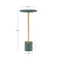 thumbnail image 7 of Powell Barlow Round Indoor Accent Drink Table, 25.25" Tall, Gold/Brown Marble, 7 of 7