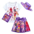 thumbnail image 1 of Robe d'Été pour Enfants Cosplay Adorable Jupe Plissée à Manches Courtes Sac Chapeau Ensemble de Quatre Pièces, 1 of 4