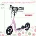 thumbnail image 5 of HOMCOM Adjustable Height Kick Scooter for Kids 5-12 Years, Pink, 5 of 9
