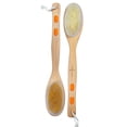 thumbnail image 1 of Bamboo Dual-Sided Shower Brush w/ Bristles & Massaging by LatherGreen, 1 of 5