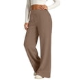 thumbnail image 6 of HKYNLAG Wide Leg Sweatpants Women Baggy High Waisted Drawstring Comfy Workout Sweat Pants Loose Casual Fall Winter Lounge Trousers with Pocket Coffee S, 6 of 6