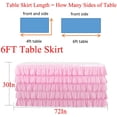 thumbnail image 6 of Tutu Table Skirt for Baby Shower Table Decorations for Party Wedding Birthday(Pink), 6 of 7