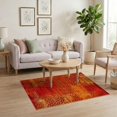 thumbnail image 3 of ODIKA 4'x6' Red Orange Cheetah Leopard Abstract Washable Area Rug Painterly Wild Markings Brushed Splatter Modern Spotted Art Pet Friendly, Non-Shedding for Bedroom, Reading Nook, 3 of 7