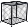 thumbnail image 1 of KFFKFF Porte-Balles de Sport Mobile, Enceinte de Basketball Sécurisée avec Doubles Couvercles, Solution de Rangement pour Équipement de Sport Intérieur et Extérieur, Support d'Organisation en Métal, 1 of 9