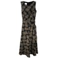 thumbnail image 1 of Akris Robe de Pissenlit Ceinturée Noire / Or pour Femmes - 4, 1 of 2