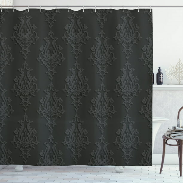 Dark Grey Shower Curtain Antique, Are Shower Curtains Old Fashioned