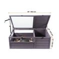 thumbnail image 4 of KFFKFF Tortoise Home, Wood Enclosure for Indoors & Outdoors, Features Lamp Stand Adjustability, Dual-Section Reptile Cage Suitable for Geckos, Lizards, Snakes - Dimensions: 38x24x13 inches, 4 of 9