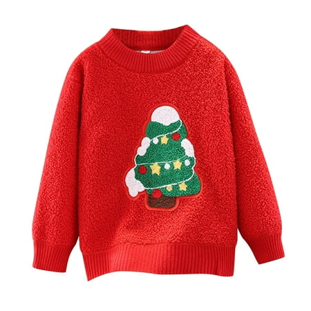 

TIREOW Simple Kids Sweater Clothes Xmas Toddler Child Kids Baby Girls Cartoon Sweater Pullover Cute Tops Outfits Christmas Fashionable Athleisure Clothes(5-6 Years C)