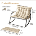 thumbnail image 3 of Rocking Chair with Cushions & Armrests, Comfort Lounge Recliner, Breathable Ergonomic Lounge Chair for Bedroom, Living Room, Patio, Garden, 3 of 6