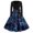 Blue, variant on Women's Halloween Hepburn Dresses Moon Pumpkin Crew Neck Funny Hepburn Dresses Spider Webeb Bat Long Sleeve Spooky Hepburn Dress, XL
