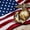 American Marine Corps, variant on Elephant Stock American Marine Corps Wall Art - Horizontal Canvas Wall Art - Living Room Wall Decor - Military Canvas - Gold And Red Decor - 12" x 8"
