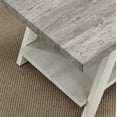 thumbnail image 3 of Xukmct Rectangle Side Table with Open Shelf, Wood End Table for Living Room, Office, Light Gray + Beige, 3 of 5