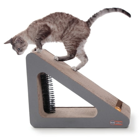UPC: 0655199022144 | K&H Pet Products Creative Kitty Scratch  Ramp and Groom Cat Scratcher Cardboard 9.5 X 19.5 X 15 Inches