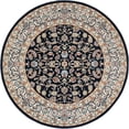 thumbnail image 1 of Unique Loom Narenj Medallion Pattern Area Rug 5' x 5' Round Navy Blue/Tan, 1 of 1