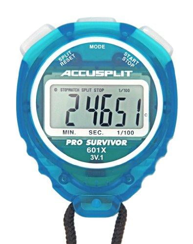 Accusplit A601XBU Pro Survivor Stopwatch with Blue Case