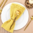 thumbnail image 4 of QZS Soft Linen Napkins,Washable Handmade Cloth for Lunch Dinner,Reusable Rustic Napkins Decorations for Wedding Party,6Pcs,16.5x16.5 inches, 4 of 6